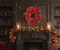 22" Red Velvet Poinsettia Christmas Wreath with Silk Flowers & Berries, Elegant Holiday Door Decor - 2024 Christmas Collection, Floral Home by Artificial Flowers